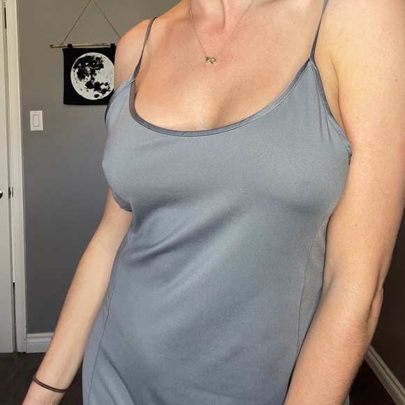 Grey Slip Maxi Dress - Picture 3 of 5